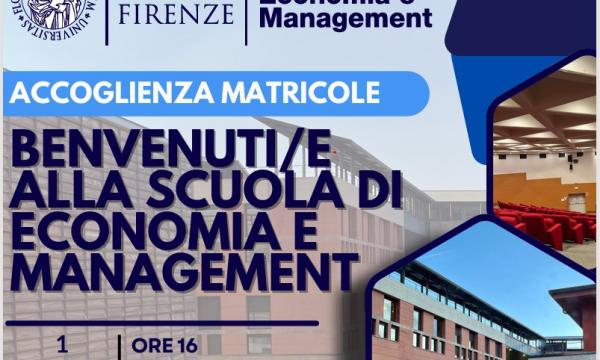 ACCOGLIENZA MATRICOLE 1 ottobre 2024 ore 16.00 Edificio D6/0.18
