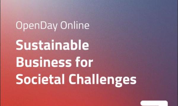 Bachelor's degree Sustainable Business for Societal Challenges .